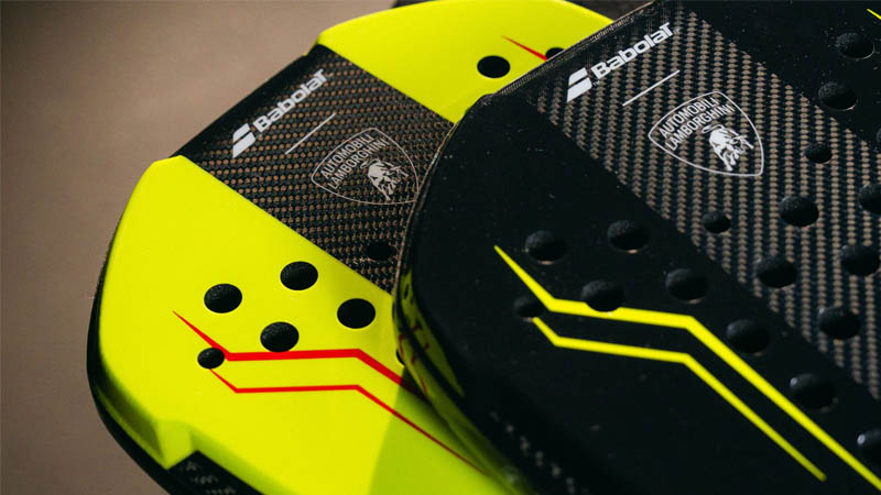 Automobili Lamborghini y Babolat: una nueva colección de palas de pádel estará disponible en abril